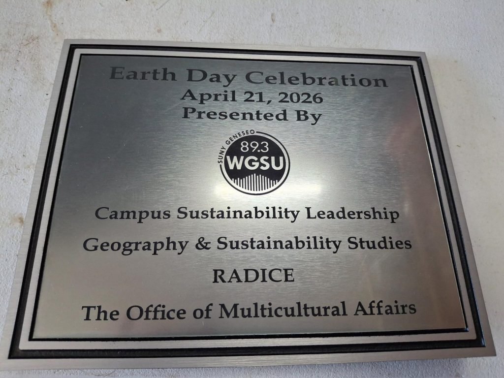 Plaque for 2026 Earth Day Celebration